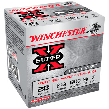 WINCHESTER Super-X 28Ga 2.75in #7 25rd Box Shotshell (WE28GT7)