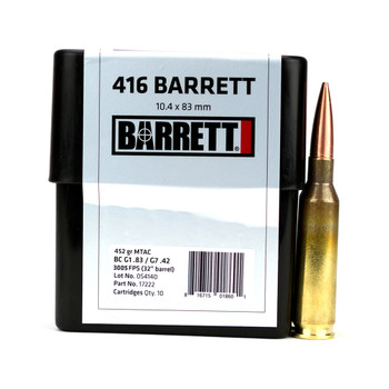 BARRETT 416 Barrett 452Gr MTAC BTHP 10rd/Box Ammo (17222)