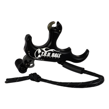 T.R.U. BALL ARCHERY Rave 3 Finger Black Thumb Trigger Release (TRV3-BK)