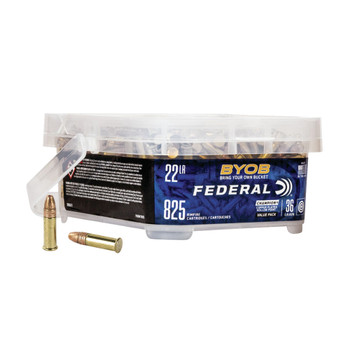 FEDERAL BYOB 22 LR 36Gr CPHP 825CT Bucket Bulk Rimfire Ammo (750BKT825)