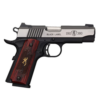 BROWNING 1911-380 Black Label Medallion Pro Compact .380 ACP 3.625in 8rd Semi-Automatic Pistol (051913492)