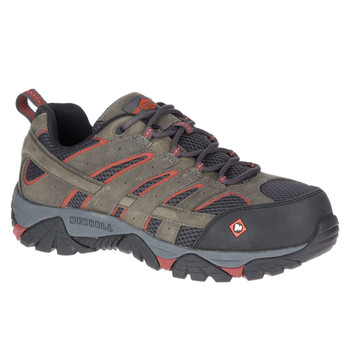 MERRELL Men's Moab Vertex Vent Comp Toe Pewter Work Shoe (J11121)