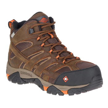 MERRELL Men's Moab Vertex Mid WP Comp Toe Wide Width Clay Work Boot (J11617W)