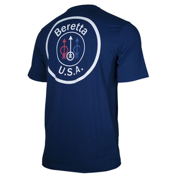 BERETTA USA Logo Navy Blue Short Sleeve T-Shirt (TS252T14160530)