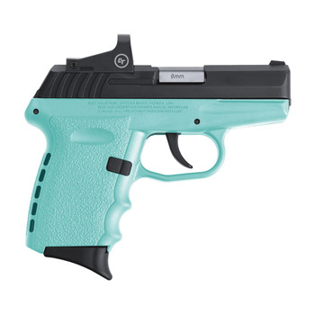 SCCY CPX-2 RD 9mm Luger 3.10in 10+1rd NMS CTS-1500 Red Dot Robin Egg Blue Grip Pistol (CPX-2CBSBRDE)