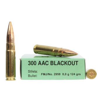 SELLIER & BELLOT 300 Blackout 124Gr FMJ Rifle Ammo (SB300BLKA)