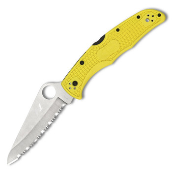 SPYDERCO Pacific Salt 2 SpyderEdge Blade/Yellow FRN Folding Knife (C91SYL2)