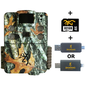 BROWNING TRAIL CAMERAS Strike Force APEX HD 18MP Camera With 32 GB SD Card And SD Card Reader For iOS (BTC-5HD-APX+32GSB+CR-UNI)
