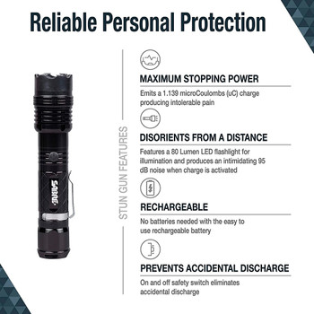 SABRE Tactical Series Stun Gun with Flashlight (S-1000SF)