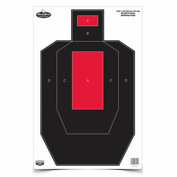 BIRCHWOOD CASEY Dirty Bird 16.5x24in BC-IPSC Practice Targets, 3-Pack (35743)