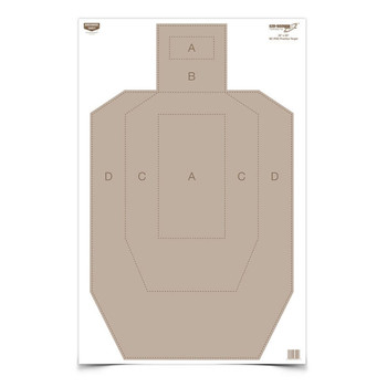 BIRCHWOOD CASEY Eze-Scorer 23x35in IPSC Practice Targets, 100-Pack (37025)
