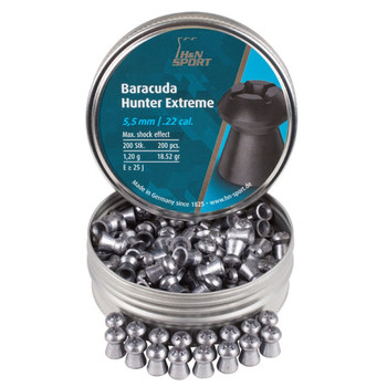 HAENDLER & NATERMANN Baracuda Hunter Extreme 22 Cal 18.52gr HP 200ct Pellets (HN-92165500003B)