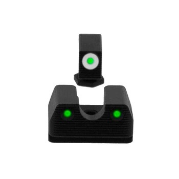RIVAL ARMS Tritium Green Rear/Green with White Outline Front Night Sights for Glock 17/19 (RA1B231G)