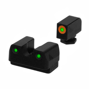 RIVAL ARMS Tritium Green Rear/Green with Orange Outline Front Night Sights for Glock 42/43 (RA2A231G)