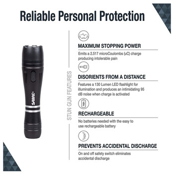 SABRE Tactical Series Stun Gun with LED Flashlight (S-3000SF)