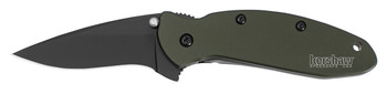 KERSHAW Scallion 2.4in OD Green Drop Point Folding Knife (1620OLBLK)