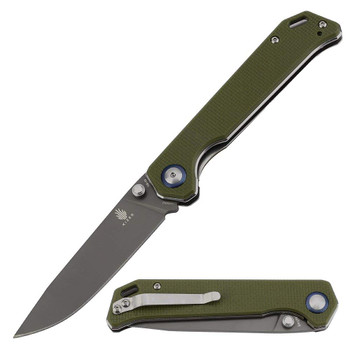 KIZER CUTLERY Begleiter Azo Vanguard VG10 G10 Green Knife (V4458A2)