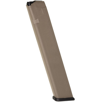 PROMAG 9mm 32rd Flat Dark Earth Polymer Magazine Fits Glock 17/19/26 (GLK-A8B-FDE)