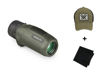 VORTEX Solo 10x25mm Monocular with Patch Logo Cap and Microfiber Cleaning Cloth