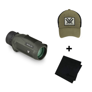 VORTEX Solo 8x36mm Monocular with Patch Logo Cap and Microfiber Cleaning Cloth