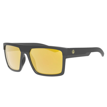 LEUPOLD Becnara Matte Black/Gloss Black Frame, Orange Mirror Lens Sunglasses (179633)