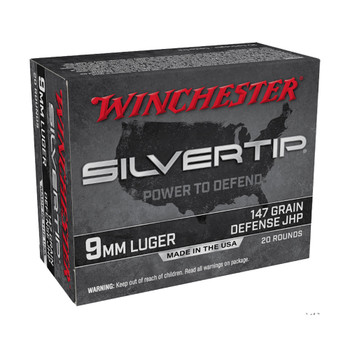 WINCHESTER AMMO Silvertip For 9mm Luger 147Gr Hollow Point 20 Bx/10 Cs Handgun Ammo (W9MMST2)
