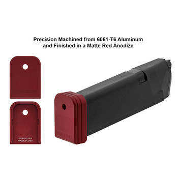 UTG PRO +0 Matte Red Aluminum Base Pad for Glock Small Frame (PUBGL01R)