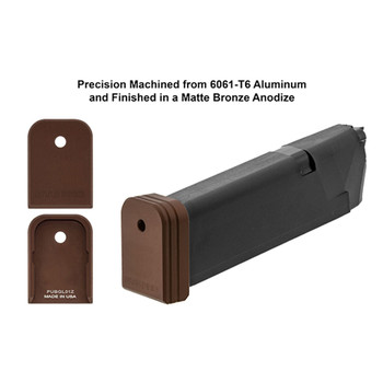 UTG PRO +0 Matte Bronze Aluminum Base Pad for Glock Small Frame (PUBGL01Z)
