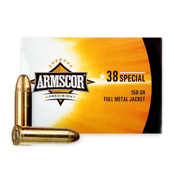 ARMSCOR .38 Special 158Gr FMJ 100rd Box Ammo (50449)