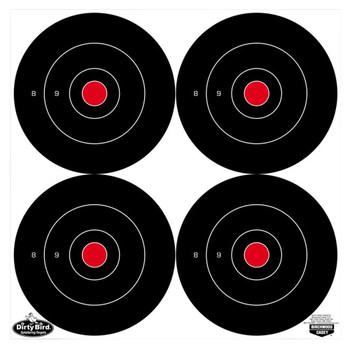 BIRCHWOOD CASEY Dirty Bird 6in Bulls-Eye Targets, 100-Pack (35570)