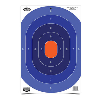 BIRCHWOOD CASEY Dirty Bird 16.5x24in Blue/Orange Oval Silhouette Targets, 3-Pack (35763)