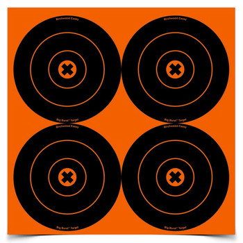 BIRCHWOOD CASEY Big Burst 6in Bull's-Eye Target, 4 per Page/3 Pages (36612)