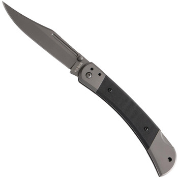 KA-BAR Folding Hunter Gray Pocket Clip Str Edge Knife (3189)