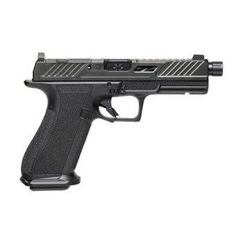 SHADOW SYSTEMS DR920 Elite 9mm 5in Spiral Threaded Barrel Black SS Rod Green Tritium Black Frame Pistol (SS-2010)