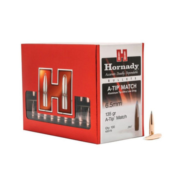 HORNADY 6.5mm 135Gr A-Tip Match 100rd Box Bullets (26179)