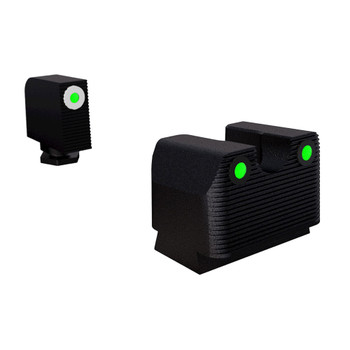 RIVAL ARMS Tritium Green Rear/Green with White Outline Front Night Sights for Glock 17/19 (RA3B231G)