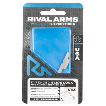 RIVAL ARMS Stainless Extended Slide Lock for Glock Gen 3/4 (RA80G001D)