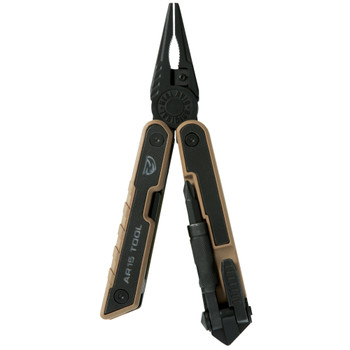 Real Avid AR15 Tool, Multi-Tool, Black/Tan Finish, Stainless Steel, Includes Tan Nylon Sheath AVAR15T