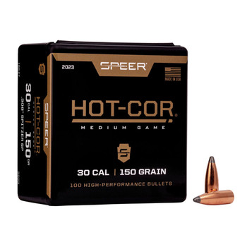 SPEER Hot-Cor .30 Cal 150Gr Spitzer Soft Point 100rd Box Bullets (2023)