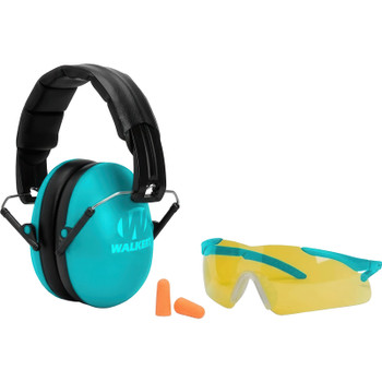 WALKER'S GAME EAR Youth & Women Teal Muff Combo Kit (GWP-YWFM2GFP-LTL)