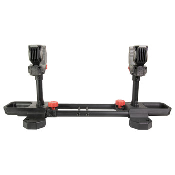 Birchwood Casey Secure Lock, Gun Vise, Rigid Steel Frame With Adjustable Non-Slip Leveling Feet, Non-Marring Materials, Spring Loaded Pull Pins For Easy Slide Adjustments, Black/Red BC-SLGV