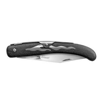 Cold Steel Kudu Lite, Folding Knife, Silver, Plain Edge, Clip Point, 4.25" Blade, Stonewashed Finish, 5Cr15MoV, Black Handle CS-20KJ