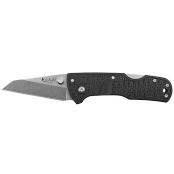 Cold Steel Kiridashi, Folding Knife, Silver, Plain Edge, Wharncliffe, 2.5" Blade, Stonewashed Finish, 4034SS, Black Handle CS-20KPL