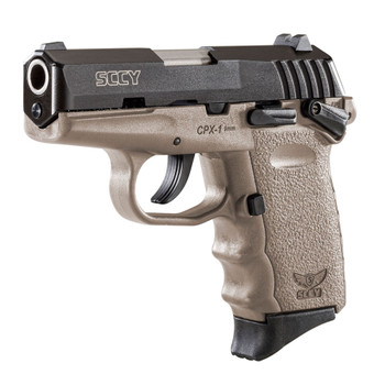 SCCY CPX-1 Compact 9mm 3.1in 10rd 3 Dot Sights Black/Flat Dark Earth Pistol (CPX-1-CBDE)