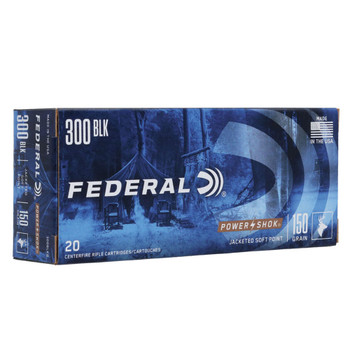 FEDERAL Power-Shok .300 AAC Blackout 150Gr SP 20rd Box Rifle Ammo (300BLKB)