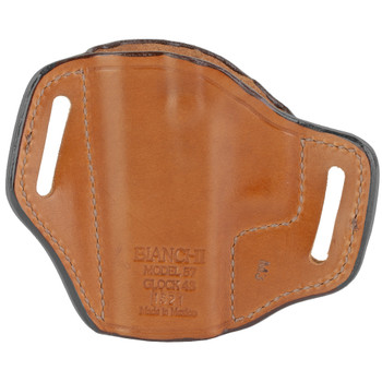 Bianchi Model #57 Remedy Open Top Leather Holster, Fits Glock 43, Tan, Right Hand 26950