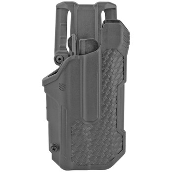 BLACKHAWK T-Series L2D, Duty Holster, Right Hand, Fits Sig P320/P250 With TLR1/TLR2, Includes Jacket Slot Belt Loop, Black Basketweave Finish 44N261BWR