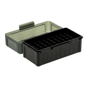 Frankford Arsenal Hinge-Top Ammo Box, 509, 50 Rounds, Fits 22-250 Remington, 243 Winchester, 308 winchester and 7mm-08, Smoke Gray, Plastic 1083788