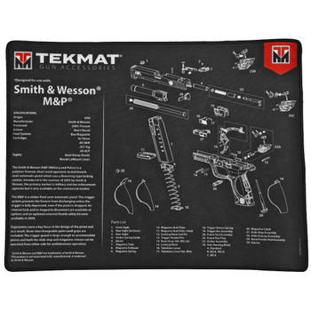 TekMat S&W M&P Ultra Premium Gun Cleaning Mat, 15"x20", Includes Small Microfiber TekTowel, Packed In Tube TEK-R20-SW-MP