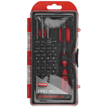 Birchwood Casey Deluxe Screwdriver Set, 84 Piece Kit, Red Handle BC-DLXSDS